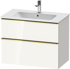 Duravit Waschtischunterschrank D-Neo in Weiß Hochglanz, B: 81 cm, T: 46,2 cm, H: 62,5 cm - Bild 1
