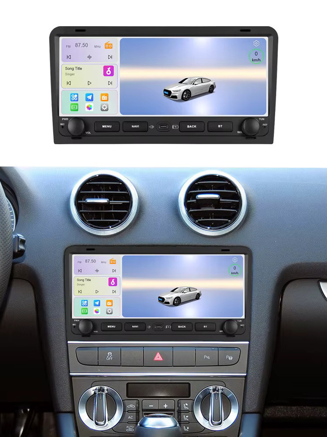 MEKEDE Auto-Multimedia-Player mit 10,26 Zoll Display-Touchscreen für Audi A3 8P S3 RS3 2003–2012, Stereo-System mit kabellosem CarPlay und Android Auto, Schwarz - Bild 6