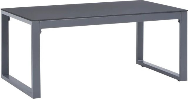 vidaXL Couchtisch aus Aluminium in Grau im Vintage-Stil, B/T/H: 90 x 50 x 40 cm - Bild 1