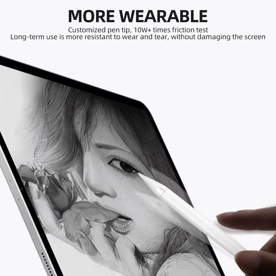 Doppelschichtige Ersatzspitzen für Apple Pencil 1. und 2. Generation in Weiß für iPad Stylus Pen - Bild 4