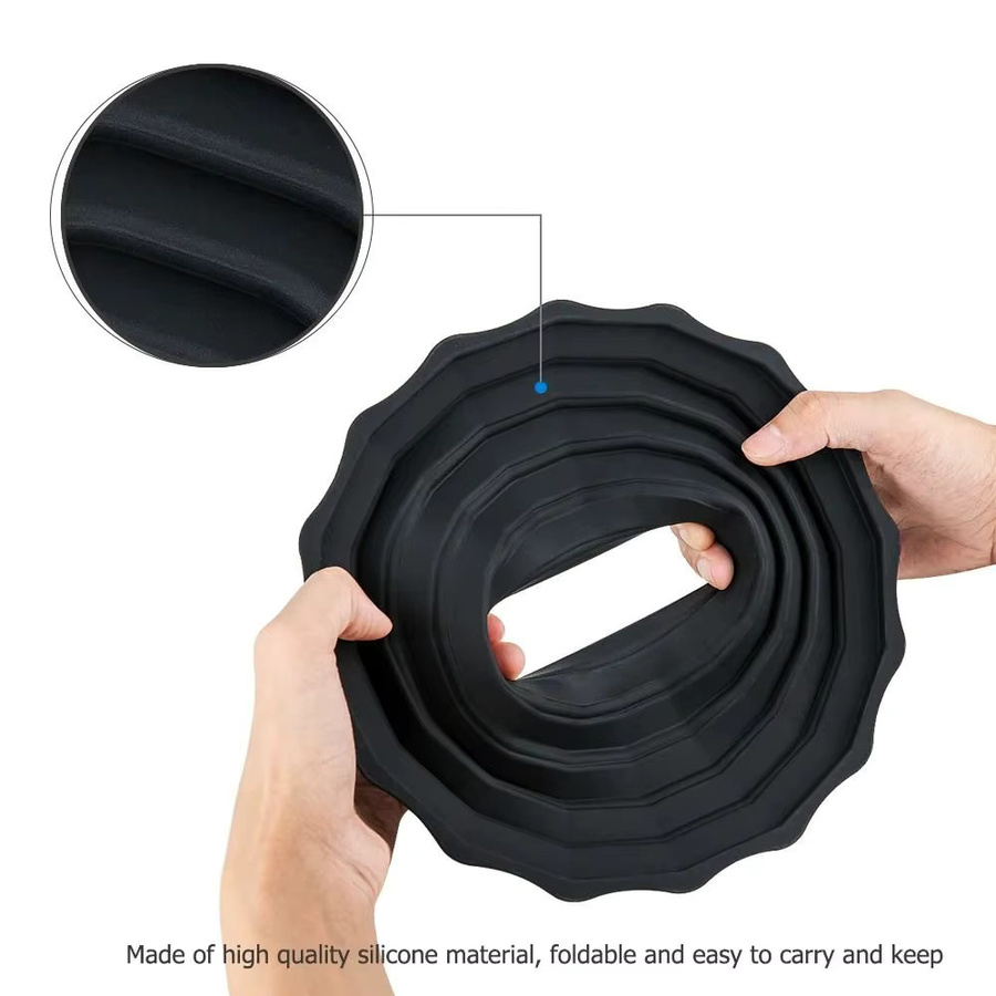 MIIQNUS Anti-Reflexions Linsenhaube aus Silikon, faltbar und reversibel, Schwarz, Durchmesser: 53 mm bis 72 mm oder 73 mm bis 88 mm - Bild 5