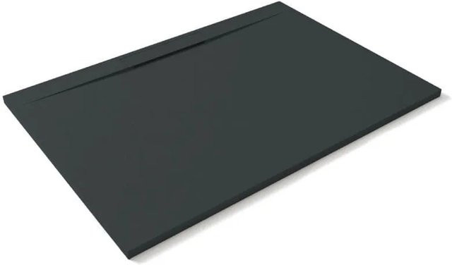 Stano Duschwanne Lyra aus Mineralguss extra flach in Anthrazit B: 160 cm, T: 85 cm - Bild 1
