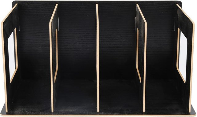 TOMTOP JMS DIY Desktop Bücherregal aus Holz in Schwarz für Bücher, DVDs und Zeitschriften, B/T/H: 34 x 18 x 16 cm - Bild 1