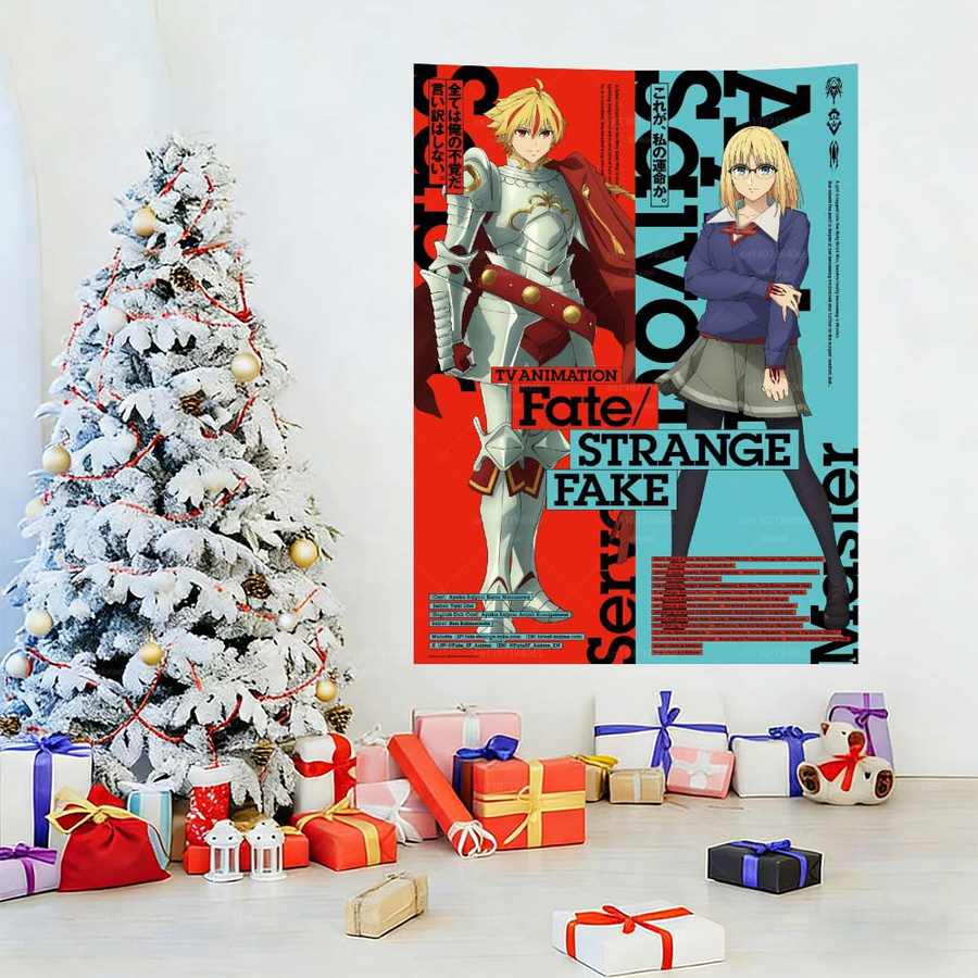 Fate/Strange Fake Wandteppich mit Anime Saber & Master Charakter als Wandbehang, B/H: 40 x 60 cm - Bild 3