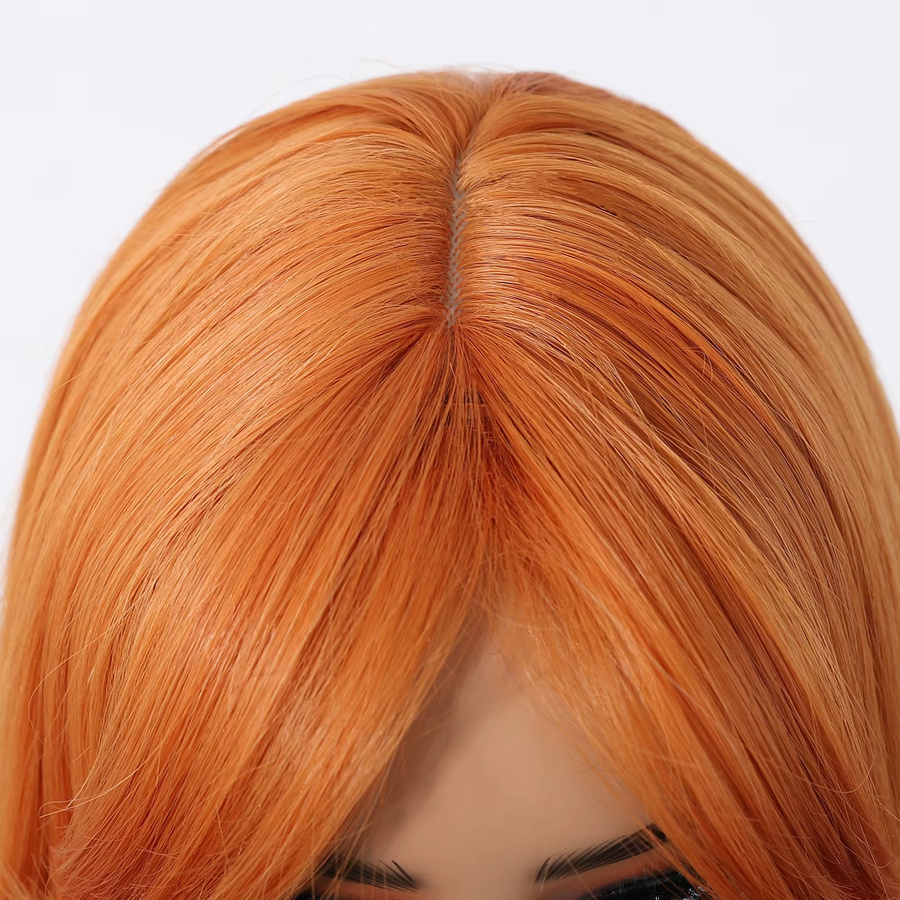 EASIHAIR Perücke, orange, lange Wasserwelle, synthetisch, Damen - Bild 3