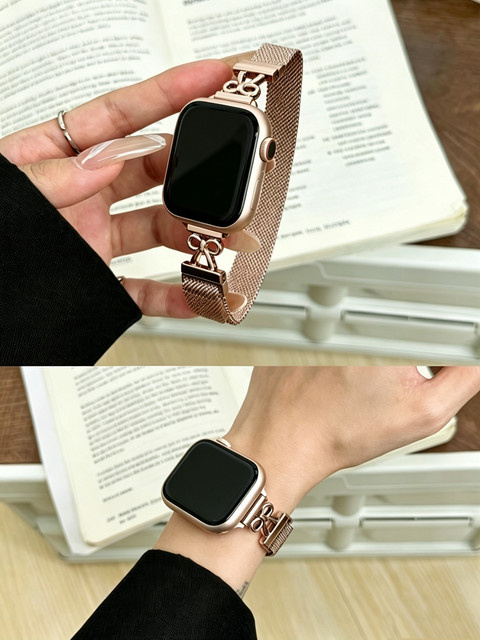 SANJIAOTANG Uhrenarmband Edelstahl, Damen, Apple Watch - Bild 1