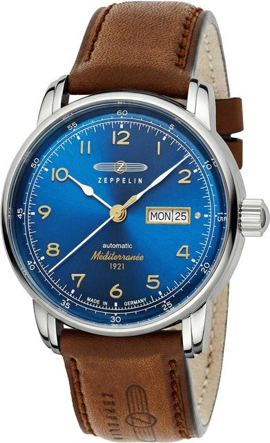 Zeppelin Armbanduhr Automatik, Edelstahl, 40 mm, Blau, Herren - Bild 1