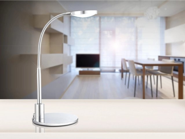 Globo LED-Tischleuchte Pegasi in Chrom/Silber, modern und verstellbar - Bild 1