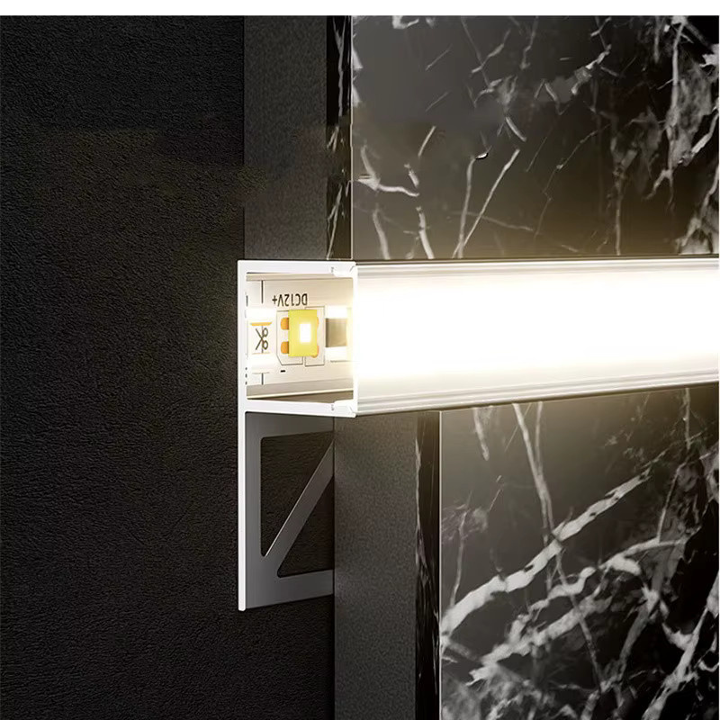 Industrielles LED-Aluminiumprofil von Ksdligh in Silber für lineare Beleuchtung an Decken, Wänden und im Badezimmer - Bild 2