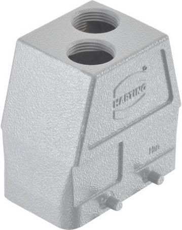 HARTING Tüllengehäuse 09 30 010 0460 09300100460 aus Aluminium in Grau - Bild 1