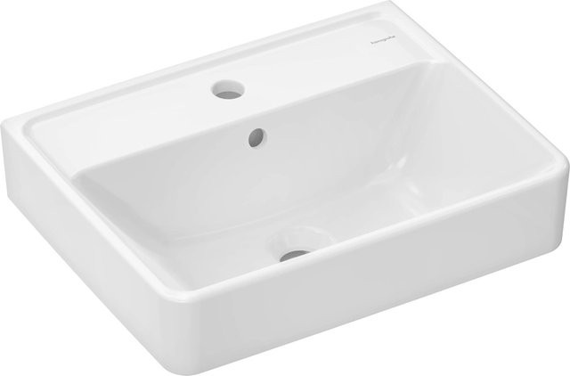 Hansgrohe Handwaschbecken Xanuia Q aus Keramik in Weiß mit Überlauf, B: 50 cm, T: 39 cm - Bild 1