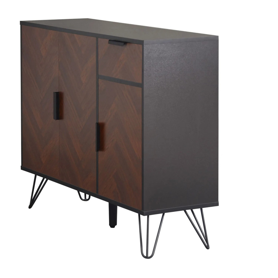 okwish Sideboard in Braun mit Schublade und verstellbaren Einlegeböden, B/H/T: 90 x 71,5 x 30 cm - Bild 2