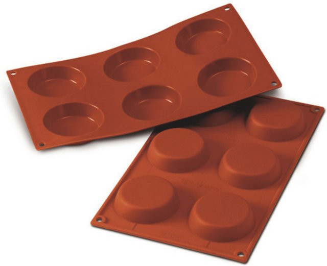 Schneider Silikonbackform Flan Muffin-Tray, rot, B/T/H: 17,5 x 30 x 1,8 cm, 72 ml - Bild 1