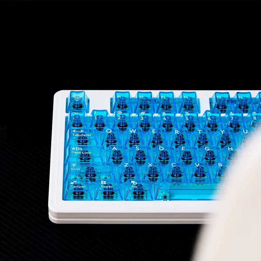 Venit Keys Cherry Profile Tastenkappen aus PC in Blau Transparent für mechanische Tastaturen mit Cherry MX-Schaltern und RGB-Hintergrundbeleuchtung - Bild 5