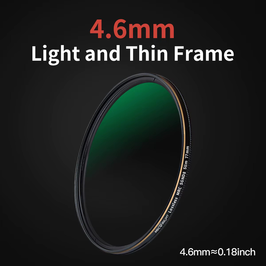 Meco MRC GND Filter Soft RGND8/16 mit abgestufter Dimmung für Canon Sony Nikon Fuji Sigma Kameras - Bild 3