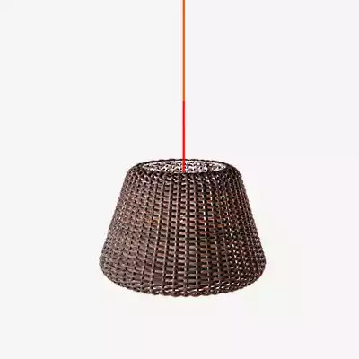 Panzeri Ralph Pendelleuchte aus Rattan in Braun im Boho-Design - Bild 1