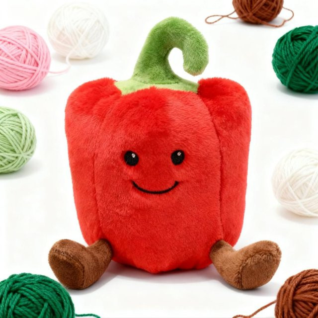 Binchi Fitness Paprika Plüschtier, Rot, ab 14 Jahren - Bild 1