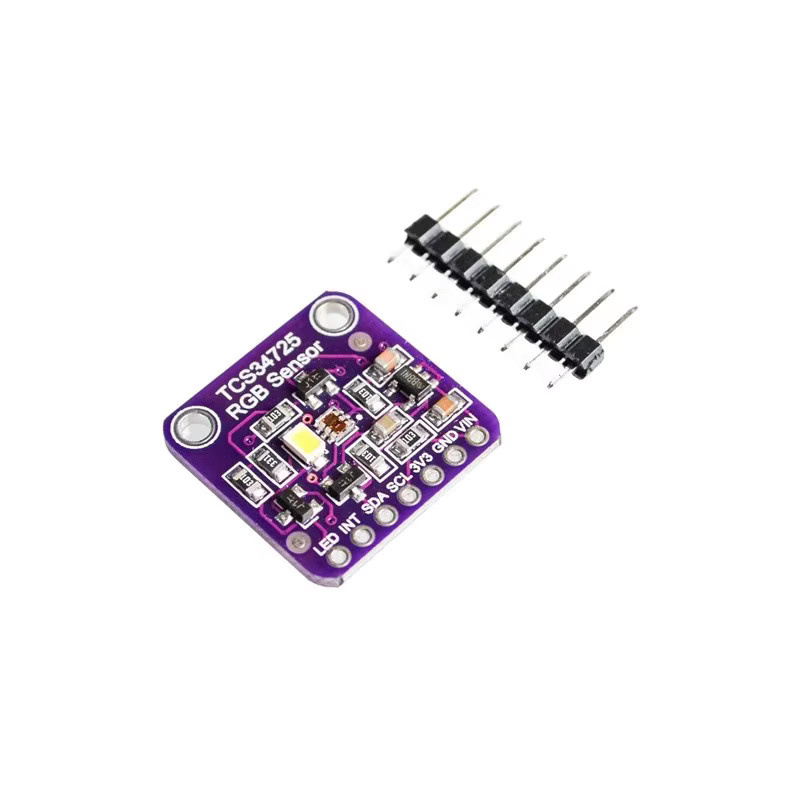 RGB-Farbsensor TCS34725 mit IR-Filter und weißer LED für Arduino Uno R3 in Weiß und Violett - Bild 2