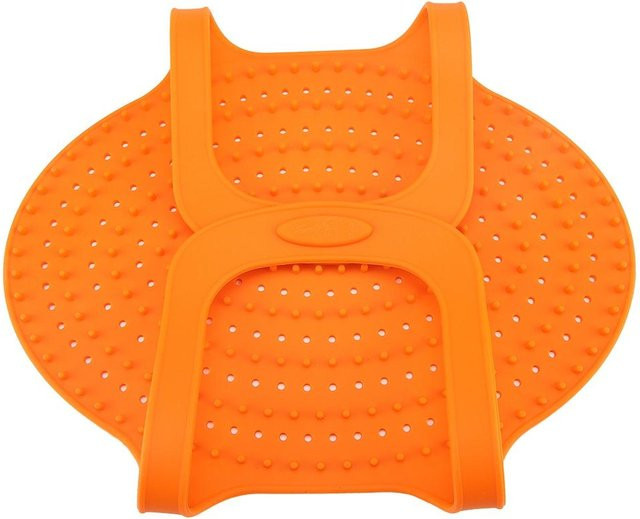CosyHome Hitzebeständiger Truthahnheber aus Silikon in Orange, Antihaft Geflügel Kochmatte und Zange - Bild 1