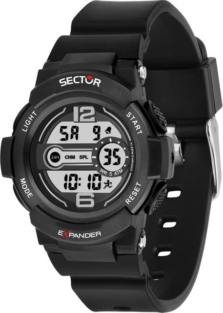 Sector Digitaluhr, Quarz, Kunststoff, Grau, 40 mm, Unisex - Bild 1