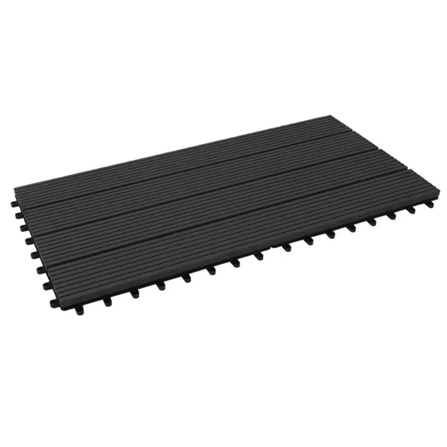 Karat WPC Klickfliese Royal wetterbeständige Terrassenfliese Anthrazit B: 60 cm, T: 30 cm - Bild 2