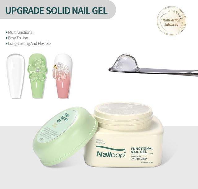 Nailpop Nagelgel, klar, 20 g - Bild 1