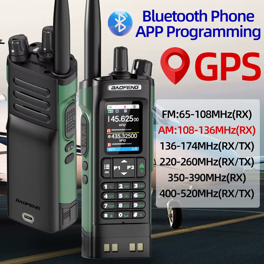 Baofeng UV-32 GPS Walkie Talkie in Schwarz mit Bluetooth und Funkfrequenz-Kopierfunktion für Langstrecken-Amateurfunk - Bild 2