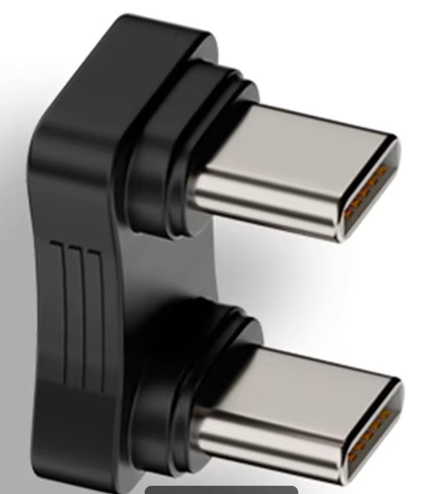 BSN 180-Grad-Winkel USB-C-Adapter Typ C Stecker auf Buchse mit 20Gbps und 140W PD Schnellladefunktion für Steam Deck und PC - Bild 2