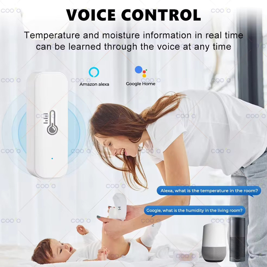 eWeLink Smart ZigBee Temperatur- und Feuchtigkeitssensor in Weiß mit App-Steuerung und Smart Home Integration für Alexa, Google und Yandex Alice - Bild 2