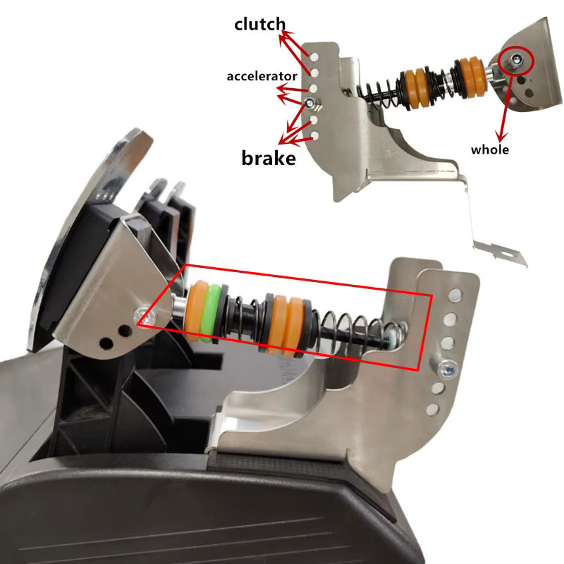 Thrustmaster Modifikations-Kit für T300, T-GT und T-GT2: Einstellbares Dämpfungs-Mod für Brems- und Gaspedal in Silber - Bild 4