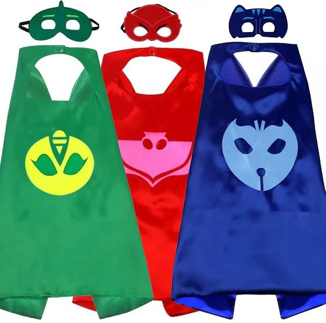 PJ Masks Rollenspiel-Kostüme, mit Masken, Grün, Plüsch / Textil - Bild 1