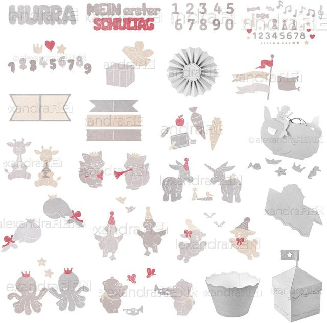 Piggy Craft Metall-Stanzform in Silber für Papierhandwerk und Sammelalben - Bild 1