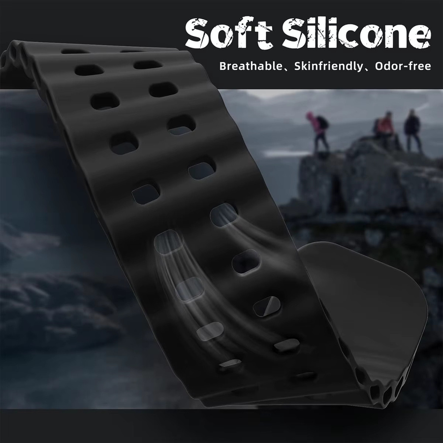 CHIICSMART Sportarmband mit Hülle, Silikon, Schwarz, Unisex - Bild 2