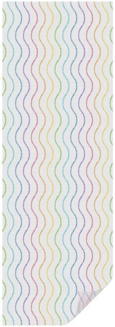 Tulup Fensterfolie Regenbogenlinien Sichtschutz selbstklebend, Weiß/Mehrfarbig, Breite: 50 cm, Höhe: 146 cm - Bild 1