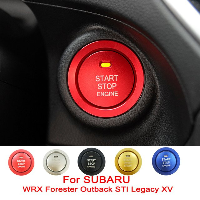 Kosero Ein-Knopf-Start Zündschalter Verkleidung Aufkleber für Subaru WRX Forester Outback STI Legacy XV Auto Interieur Zubehör - Bild 1