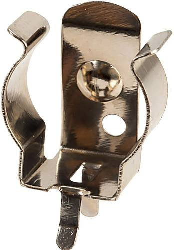 TRU COMPONENTS 18-3704 Einzelkontakt 1x Micro AAA Durchsteckmontage THT, Silber, B/T/H: 11 x 6,5 x 12,2 mm - Bild 1