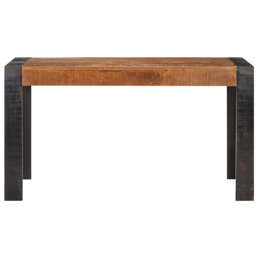 vidaXL Esstisch aus Mango-Massivholz in Braun im Industriestil, B/T/H: 140 x 70 x 76 cm - Bild 2