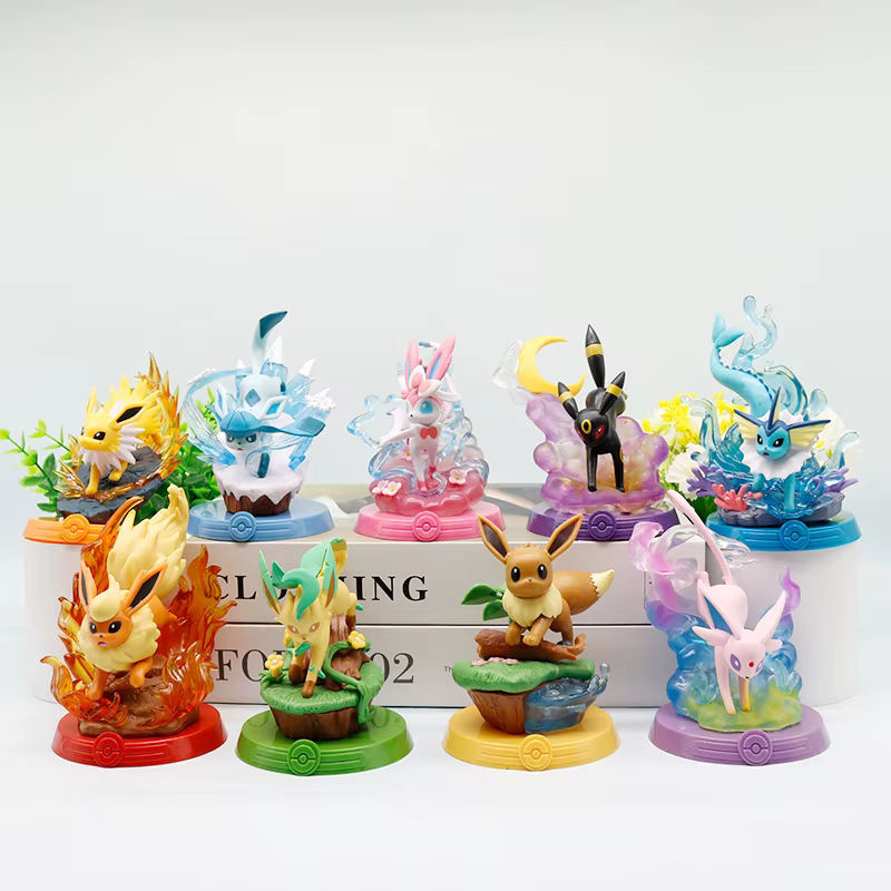 Bandai Pokemon Eeveelution Anime Figuren Set aus Kunststoff, mehrfarbig - Bild 3