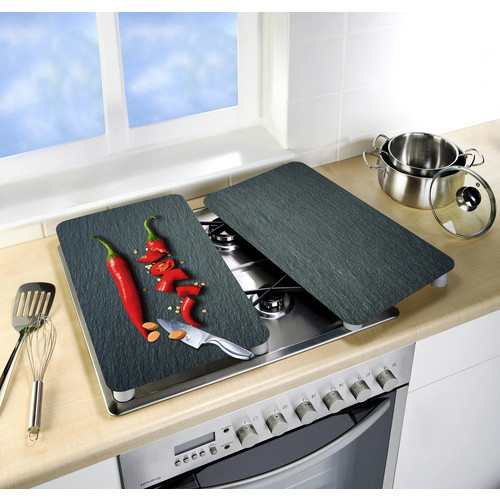 Wenko Glasabdeckplatten Universal Cayenne 2er Set mehrfarbig B/H/T: 52 x 3 x 1,8 cm - Bild 2