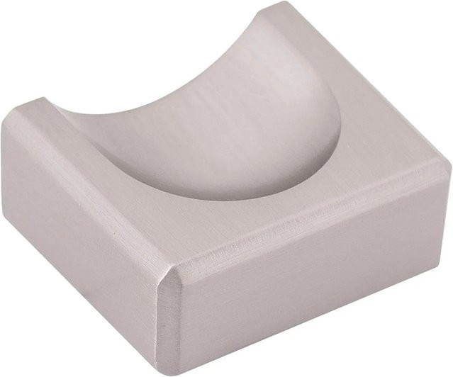 Furnipart Möbelknopf Fold in Silber mit Edelstahl-Effekt, Breite: 40 mm, Tiefe: 32 mm, Höhe: 18 mm - Bild 1