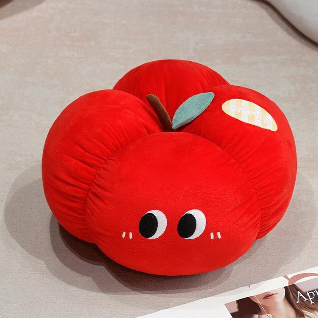 Yiran toy Obst Gemüse Plüschtier Kissen, Apfel Pilz, 45cm - Bild 1