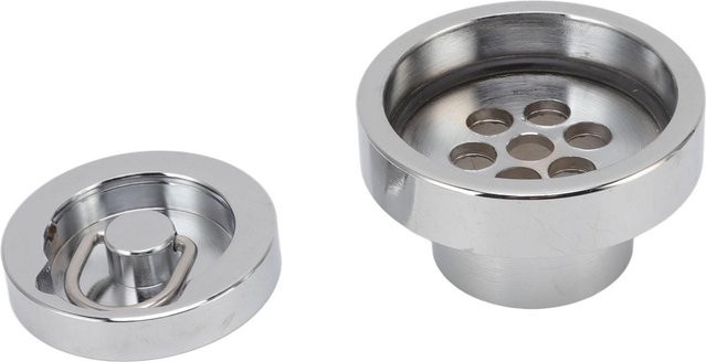 Runder Bodenablauf G1 1/2 aus Edelstahl und Polypropylen in Silber für Duschbereiche und Schwimmbecken - Bild 1