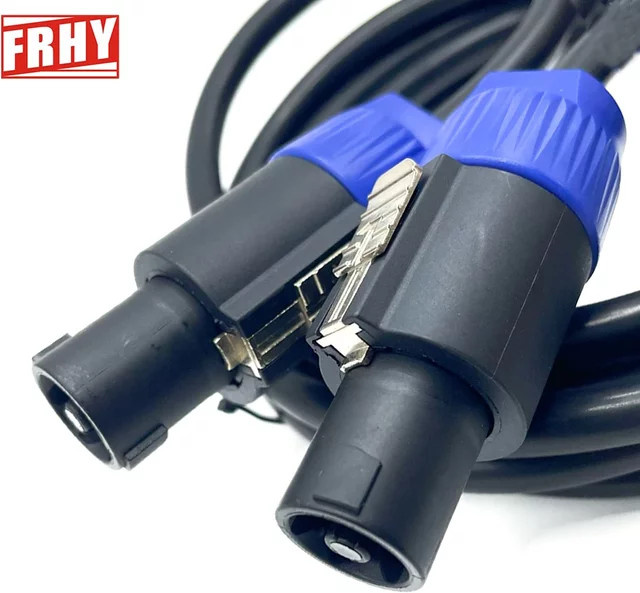 FRHY Speakon-zu-Speakon-Audiokabel mit 2 x 1,5 mm2 Querschnitt in Schwarz für DJ und PA-Systeme - Bild 1