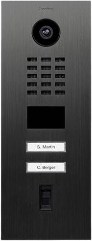 DoorBird D2102FV IP-Video-Türsprechanlage LAN Außeneinheit aus Edelstahl V2A in Titan-Optik, Silber/Grau - Bild 1