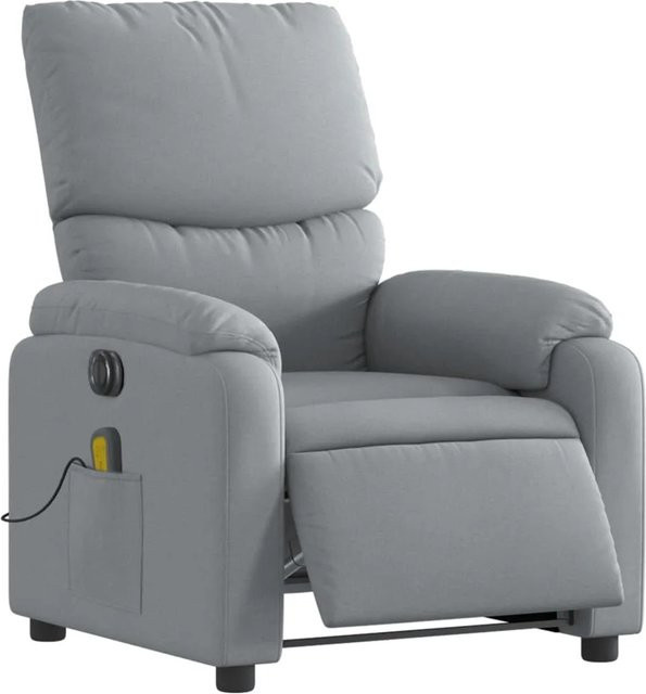 vidaXL Massagesessel Elektrisch Modell 7 in Hellgrau aus Samt - Bild 1