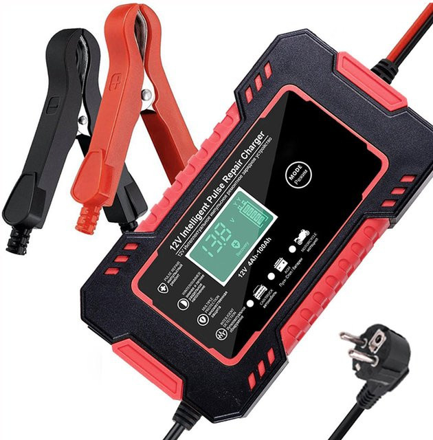 TOMTOP JMS Vollautomatisches Autobatterieladegerät 12V 6A in Rot - Bild 1