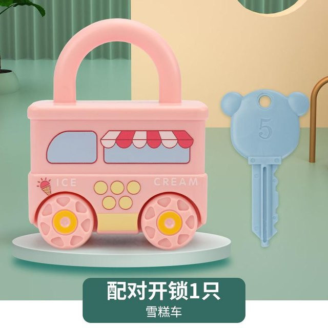 Binchi Outdoor Product Baby Lernschloss mit Schlüssel, Rosa, ab 3 Jahre - Bild 1