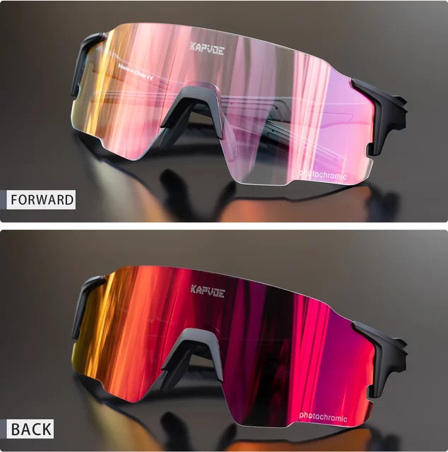 Kapvoe Sportsonnenbrille, lila goldrot multicolour, Kunststoff - Bild 1