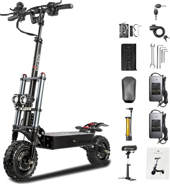 TOURSOR E5B Elektroroller Schwarz mit doppelten 6000W Motoren, 60V40AH, 85 km/h Höchstgeschwindigkeit und 120 km Reichweite - Bild 1