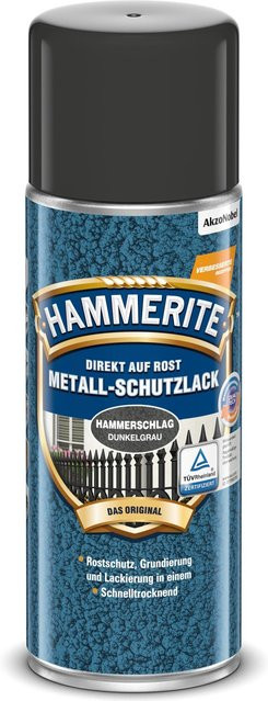 Hammerite Metall-Schutzlack Spray Dunkelgrau Hammerschlag 400 ml - Bild 1